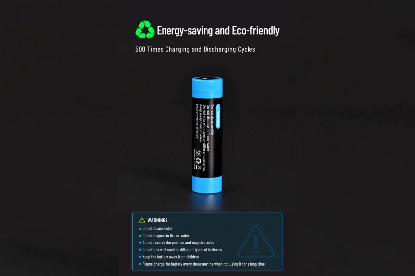 Battery Wuben 2600B/18650 Li-Ion 2600mAh