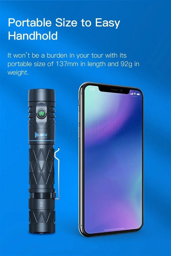 Flashlight Wuben E12R Black