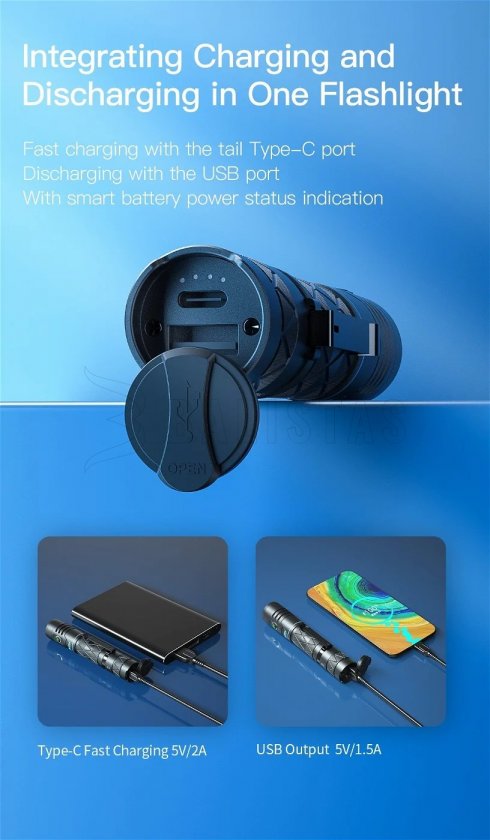 Flashlight Wuben E12R Black