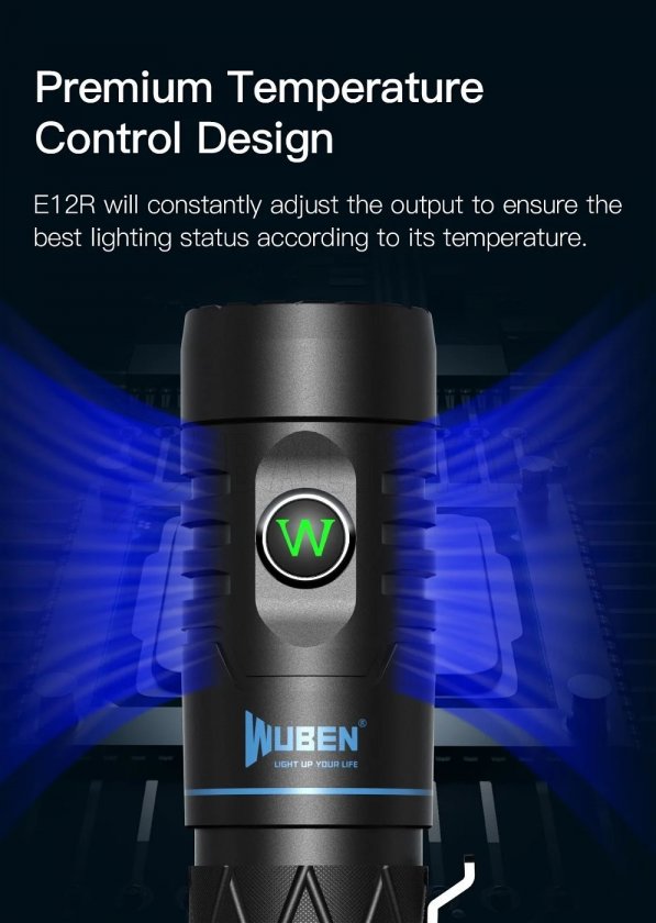 Flashlight Wuben E12R Black