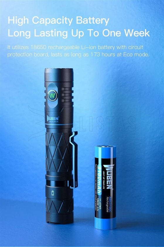 Flashlight Wuben E12R Black
