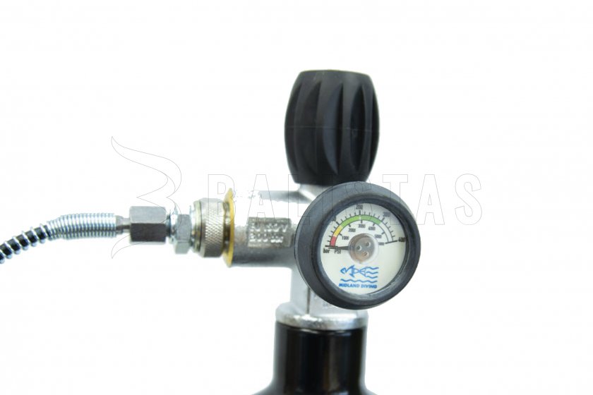 Diving bottle 12L with pressure gauge and hose