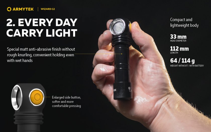 Armytek Wizard C2 Cold Light Headlamp