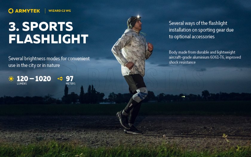 Armytek Wizard C2 WG Warm & Green Light Headlamp