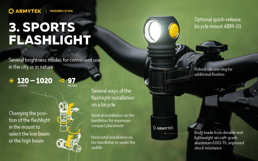 Armytek Wizard C2 WG Warm & Green Light Headlamp