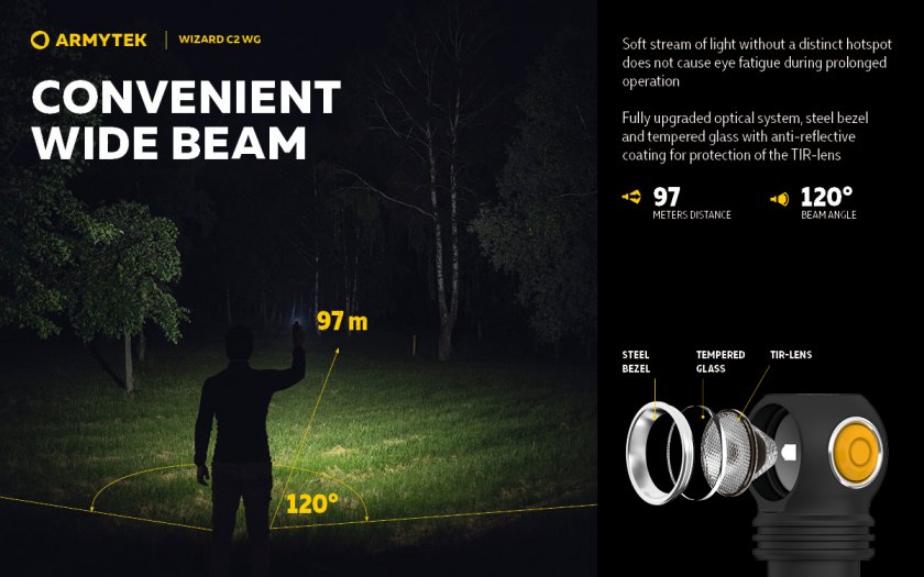 Armytek Wizard C2 WG Warm & Green Light Headlamp