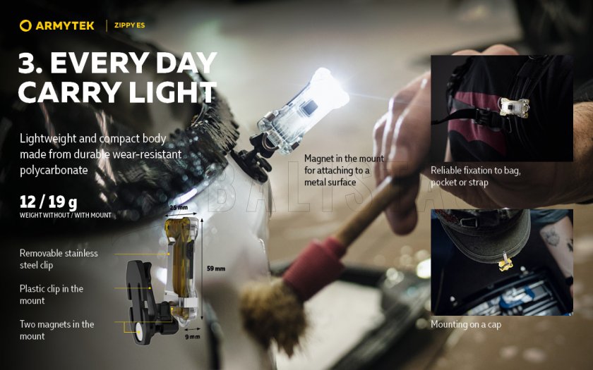 Armytek Zippy ES Yellow keychain light