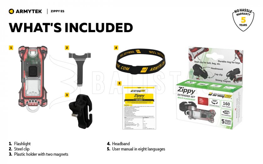 Armytek Zippy ES Yellow keychain light