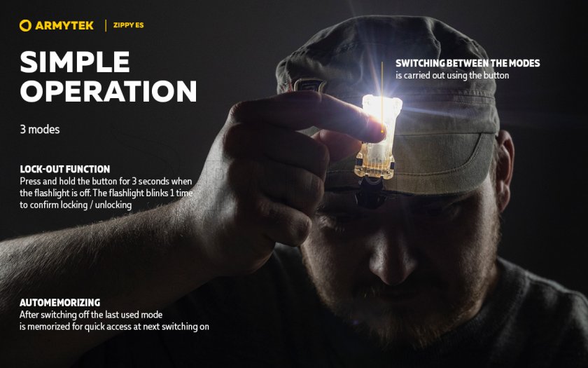 Armytek Zippy ES Yellow keychain light