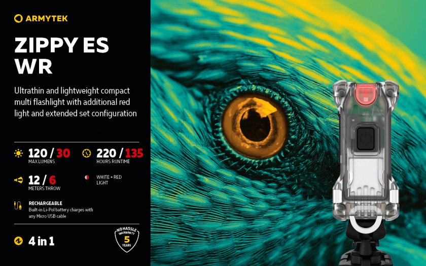 Keychain Armytek Zippy ES WR Red