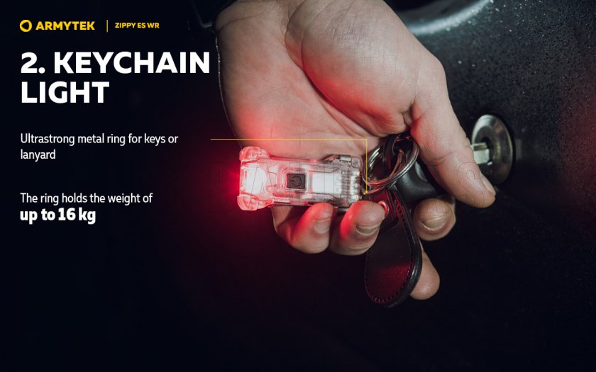 Keychain Armytek Zippy ES WR Red