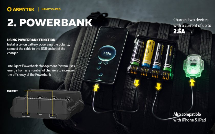 Armytek Handy C4 Pro charger