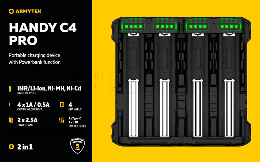 Armytek Handy C4 Pro charger