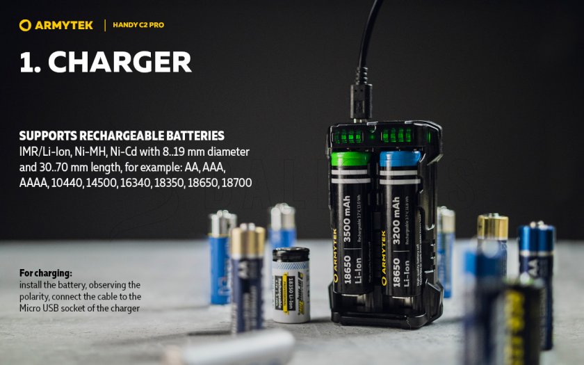Armytek Handy C2 Pro charger