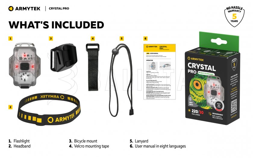 Armytek Crystal Pro Multifunction Flashlight - Blue