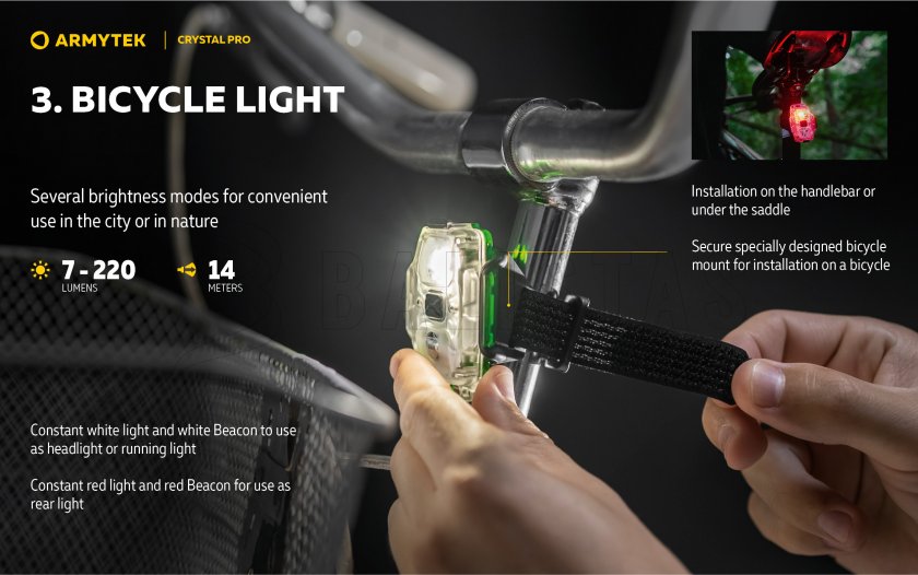 Armytek Crystal Pro Multifunction Flashlight - Blue