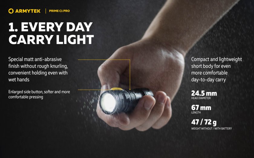 Flashlight Armytek Prime C1 Pro warm light