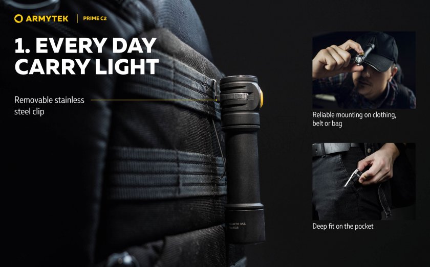 Armytek Prime C2 cold light flashlight