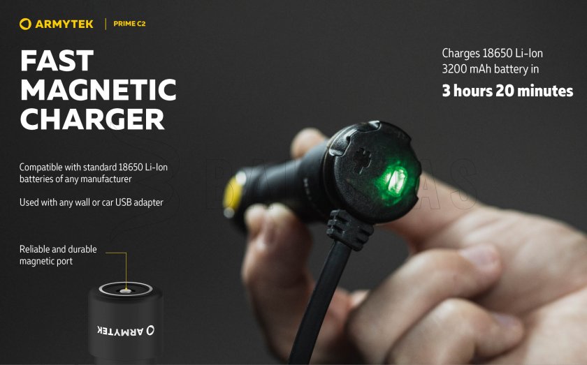 Armytek Prime C2 cold light flashlight
