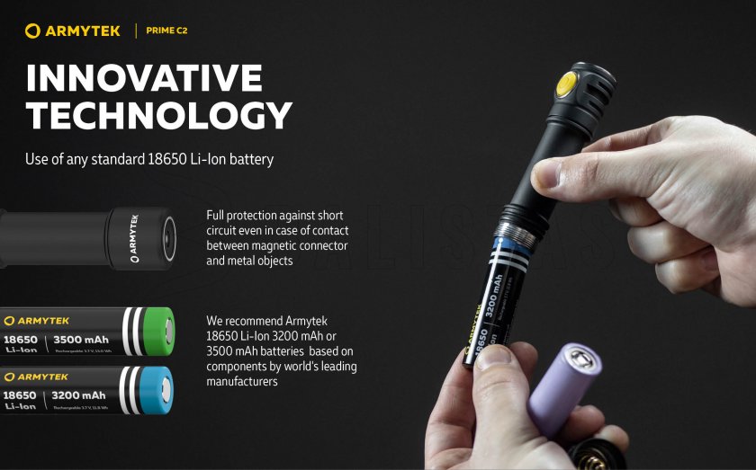 Armytek Prime C2 cold light flashlight