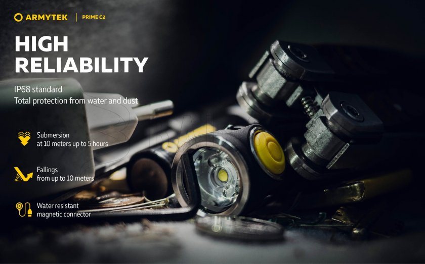Armytek Prime C2 cold light flashlight