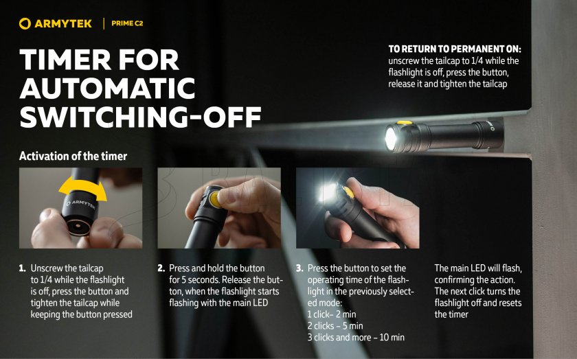 Armytek Prime C2 cold light flashlight