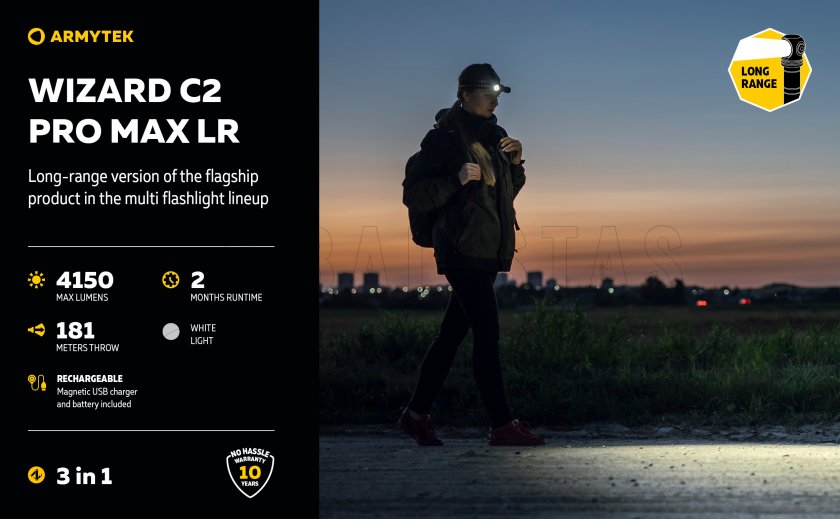 Armytek Wizard C2 Pro MAX LR cold light Headlamp