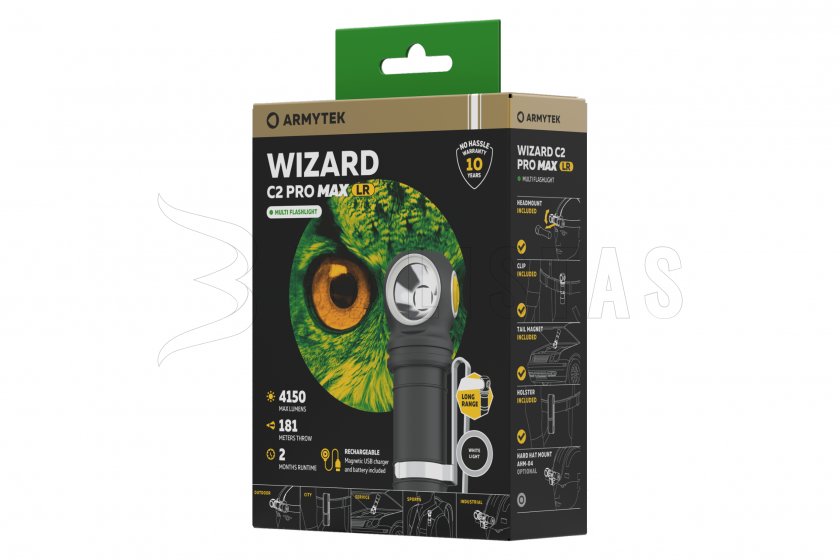 Armytek Wizard C2 Pro MAX LR cold light Headlamp