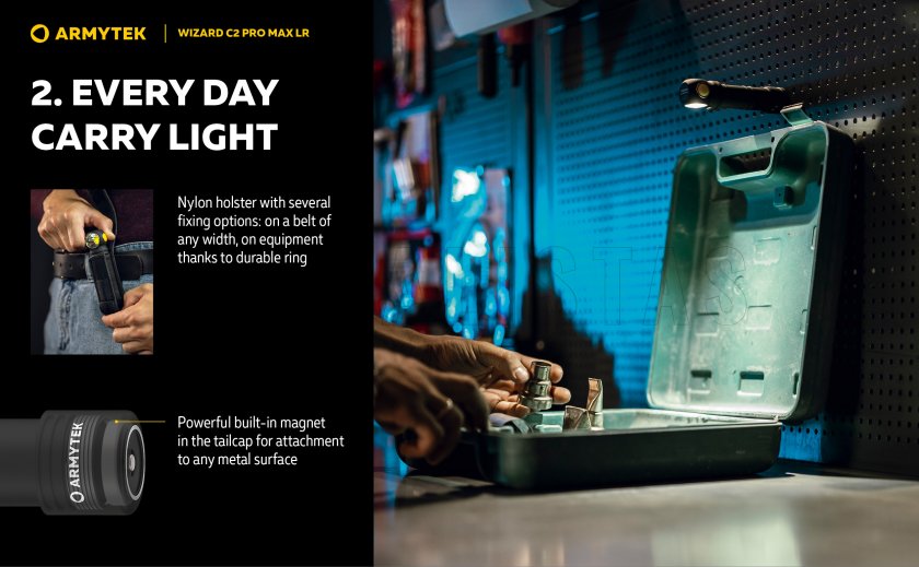 Armytek Wizard C2 Pro MAX LR cold light Headlamp