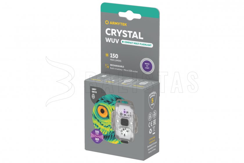 Armytek Crystal UV grey multipurpose headlamp