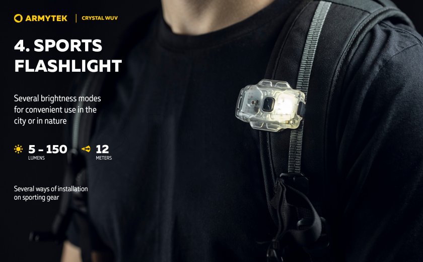 Armytek Crystal UV grey multipurpose headlamp