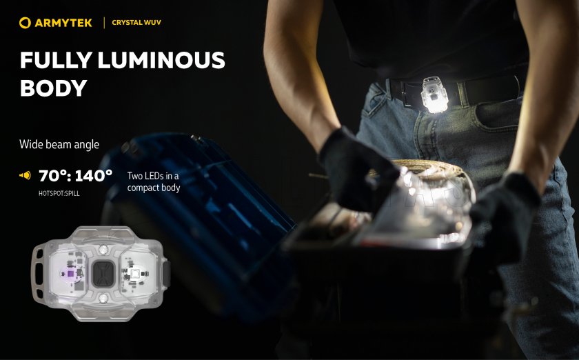 Armytek Crystal UV grey multipurpose headlamp