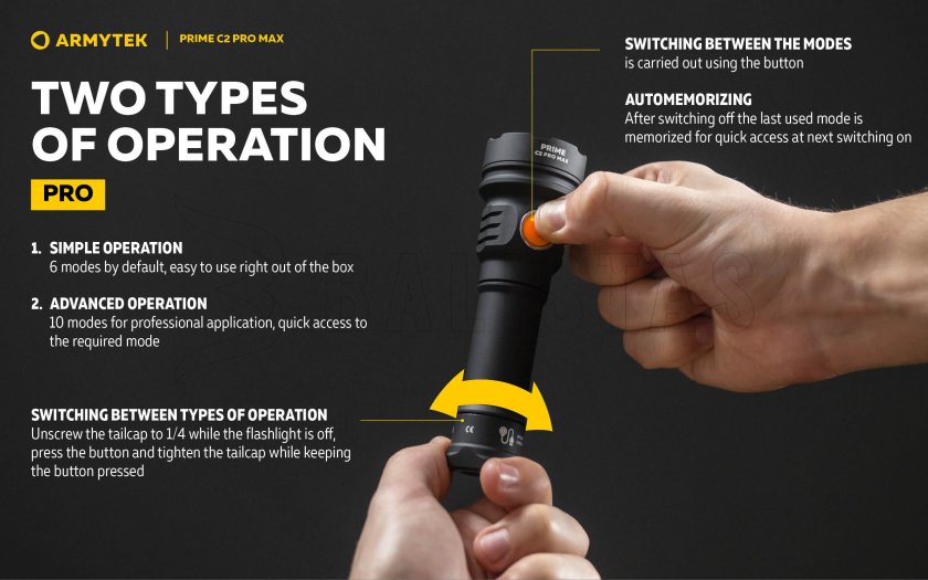 Flashlight Armytek Prime C2 Pro Max Warm Light