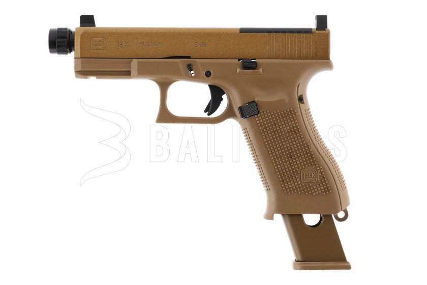 Glock 19X MOS Blowback Coyote Air Pistol | Balistas.com
