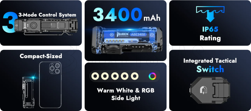 Flashlight Wuben X4 Black 3