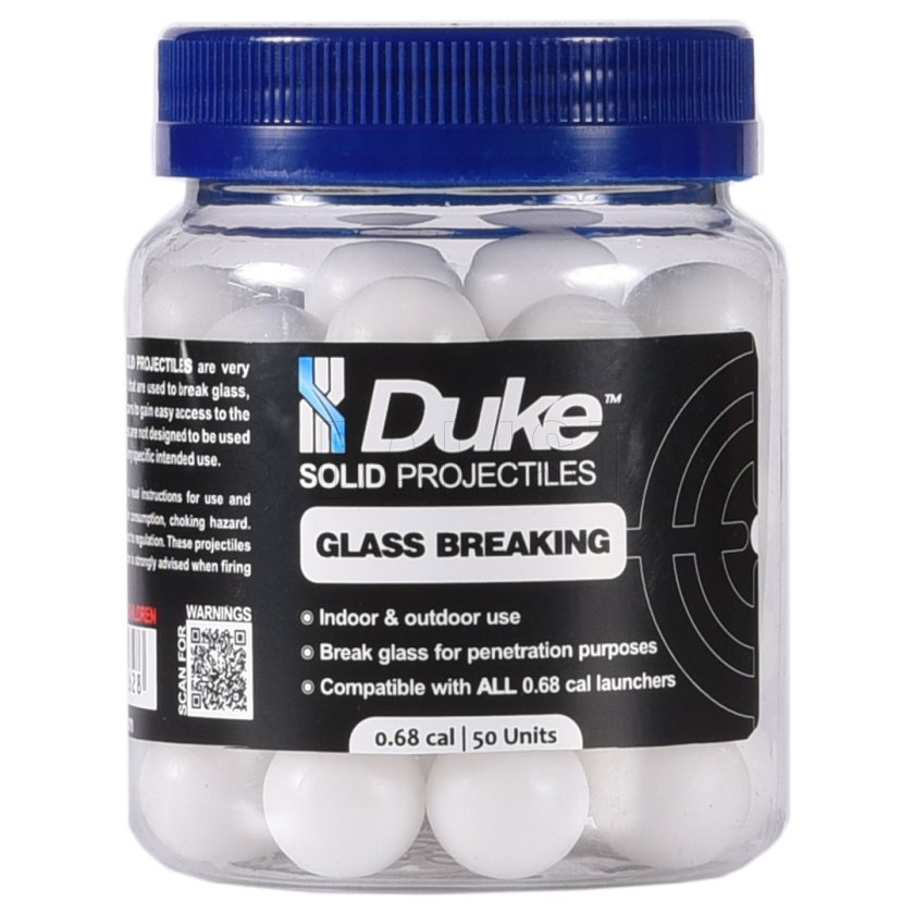 Duke Glass Breaking Solid Projectile .68 50 pcs