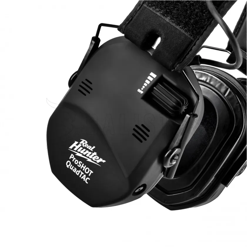 Electronic Shooting Ear Defenders RealHunter Active ProSHOT QuadTAC Black 2