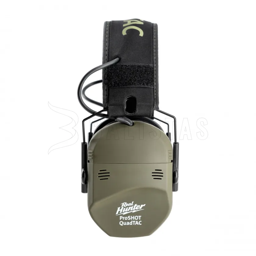 Electronic Shooting Earmuffs RealHunter Active ProSHOT QuadTAC Olive 3