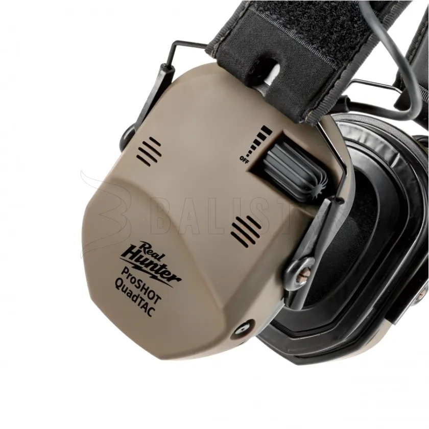 Electronic shooting earmuffs RealHunter Active ProSHOT QuadTAC FDE 2