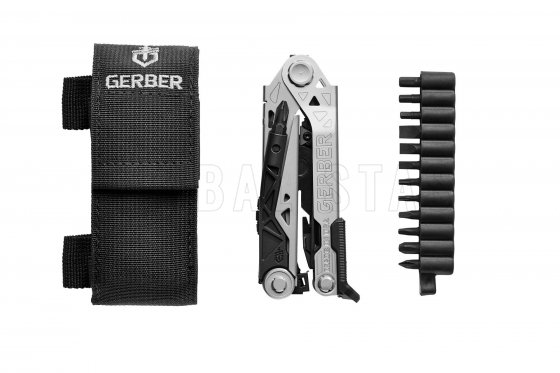 Multifunction pliers Gerber Center Drive, silver, with bits, nylon pouch, box