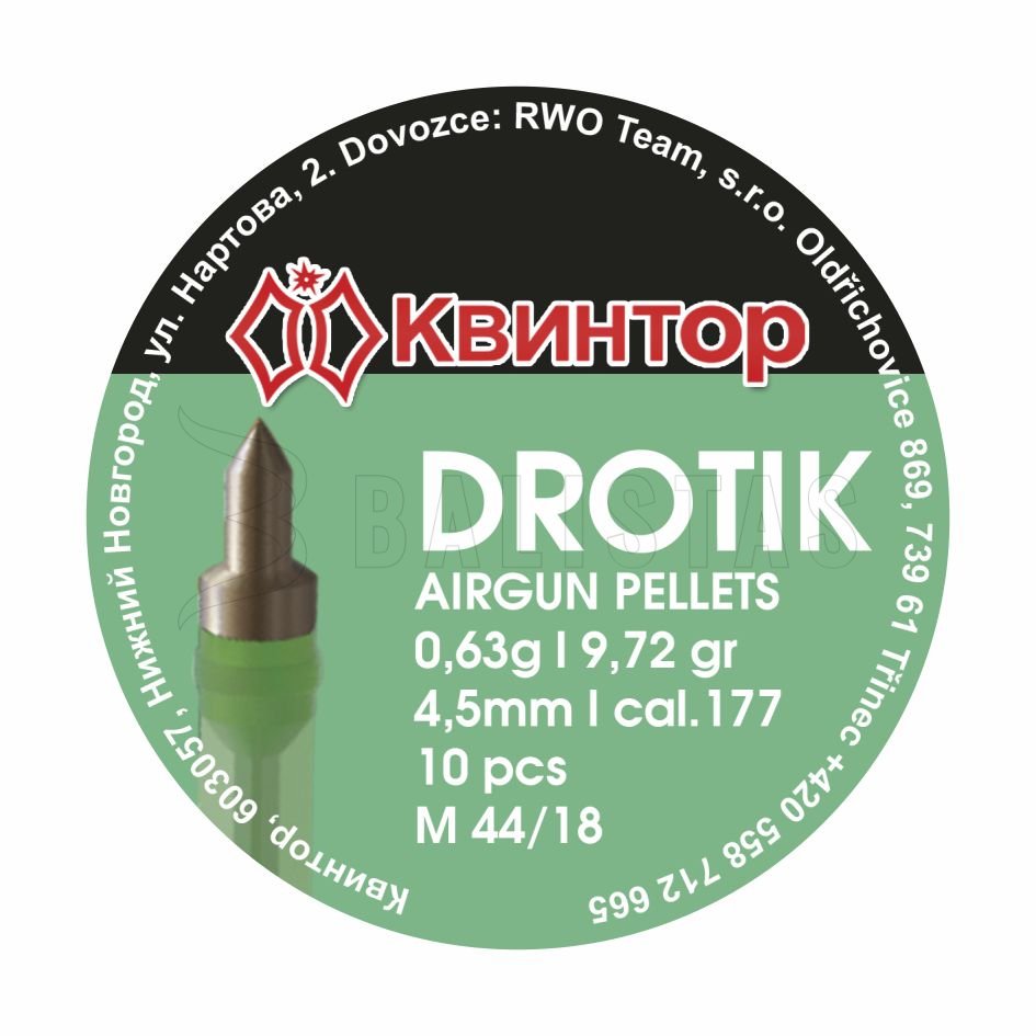 Kvintor Drotik Kwintor Drotik Dart 4.5 mm .177 10pcs spear in plastic sheath 