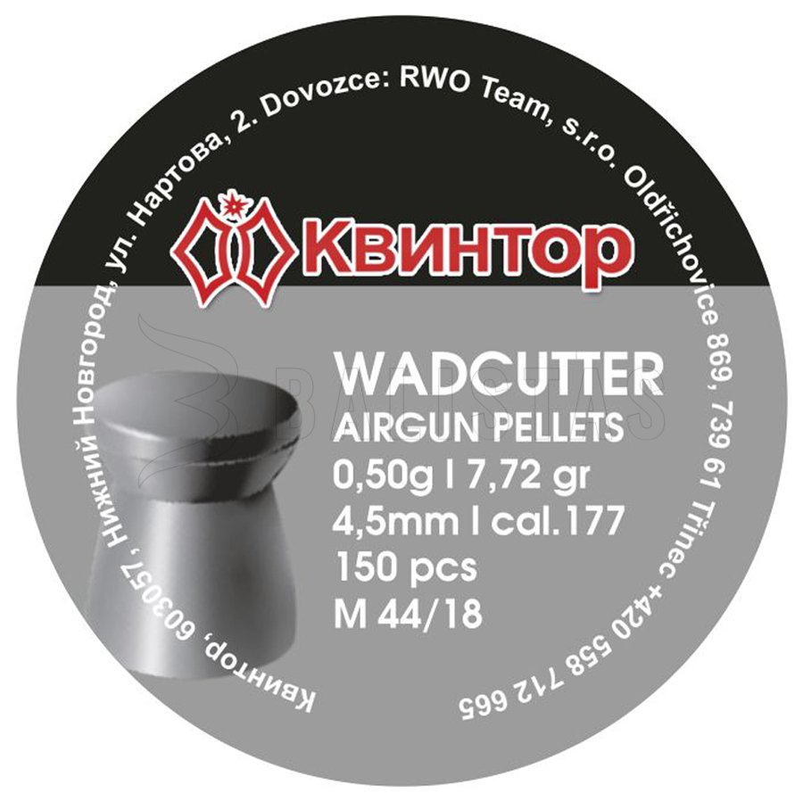 Kvintor Wadcutter  air gun pellets .177/4.5mm qty 150 free P&P 
