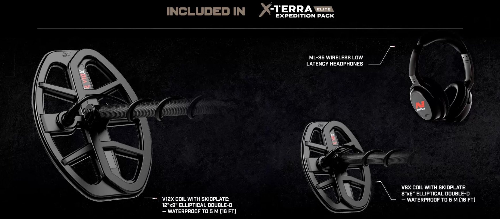 Minelab X-Terra Elite Expedition Pack metal detector | Balistas.com