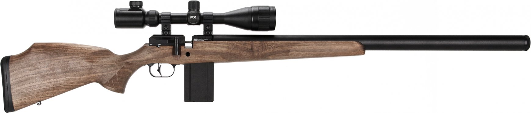 Vzduchovka FX DRS Classic 700mm Walnut text